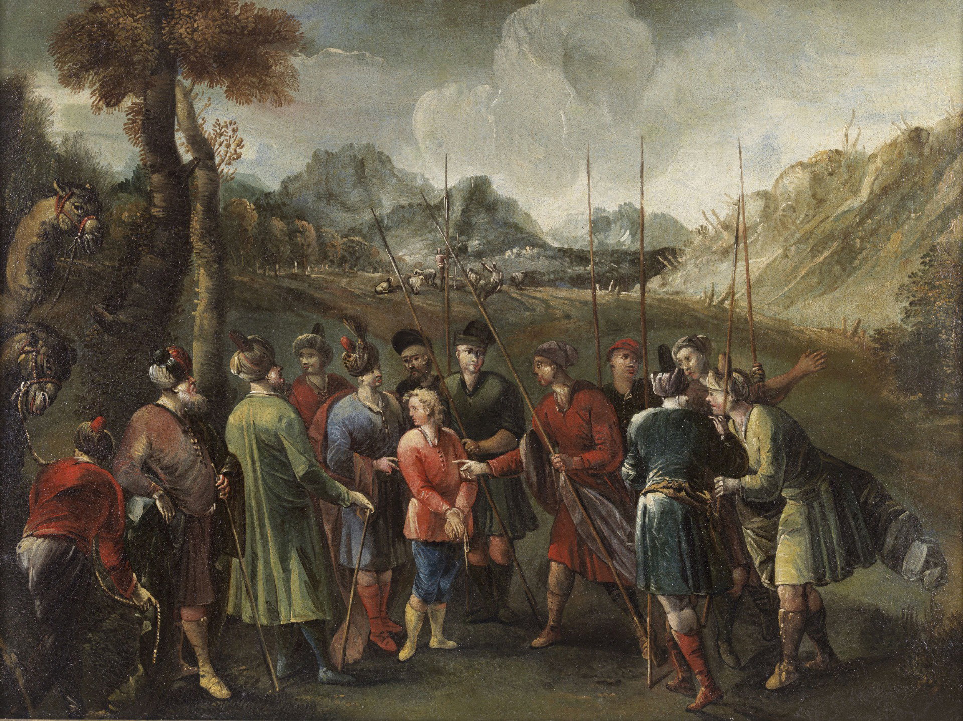 Joseph, verkauft von seinen Brüdern, Flämische Schule, 17. Jahrhundert, VERKAUFT